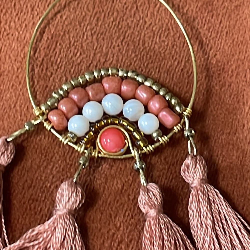Handmade beaded earrings - Picture 2 of 2